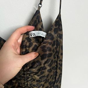 Zara Size L leopard print dress. Hardly worn.